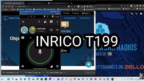 INRICO T199 - ADD ZELLO - NETWORK RADIOS CHANNELS