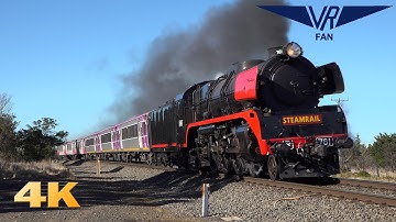 Steam Hauled V/line to Ballarat: Australian Trains in 4K