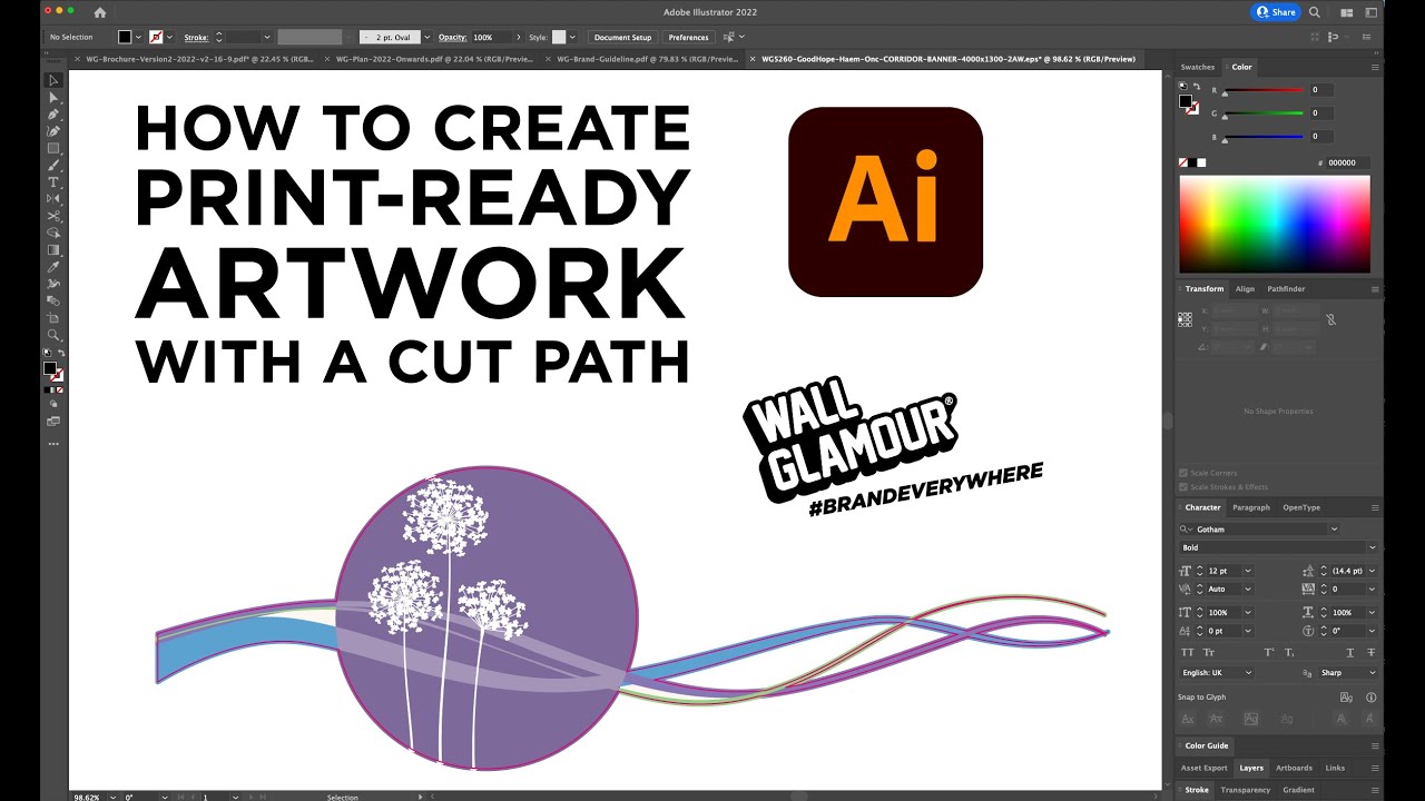 How to create print-ready artwork with a cut path in Adobe Illustrator ...