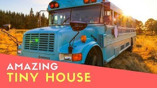 Beautiful School Bus Converted Into Stunning Off-Grid Home and Mobile Business