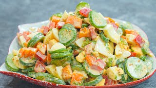 Cucumber salad that burns belly fat! Simple! Easy and delicious