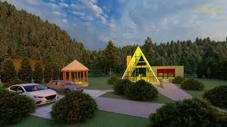 3D Video Animation ,,Cottages on the Pyramid of the sun