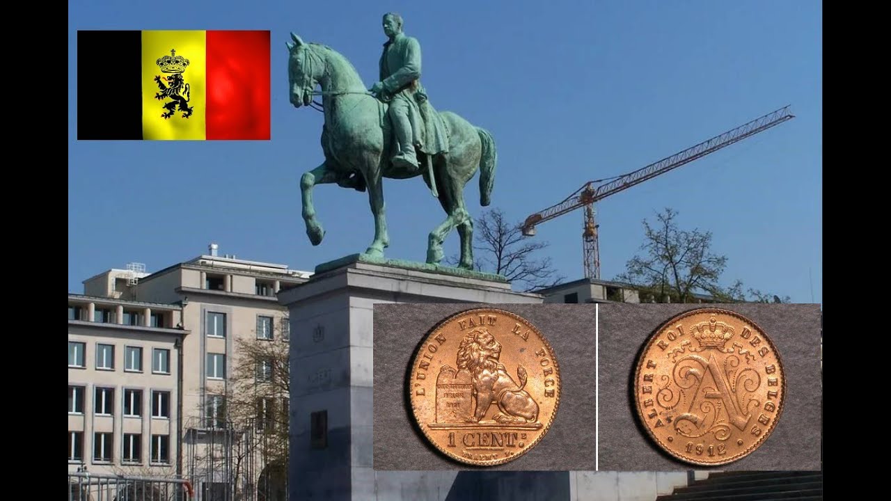 Король Рыцарь Альберт 1, легенда Бельгии. 2 цента 1912, исторический обзор.