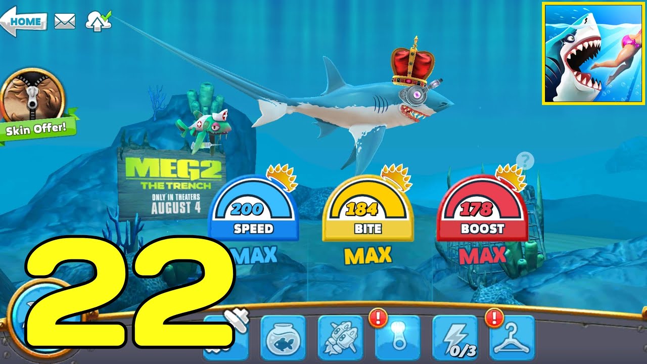 HUNGRY SHARK - gameplay walkthrough - part 22 (android) - YouTube