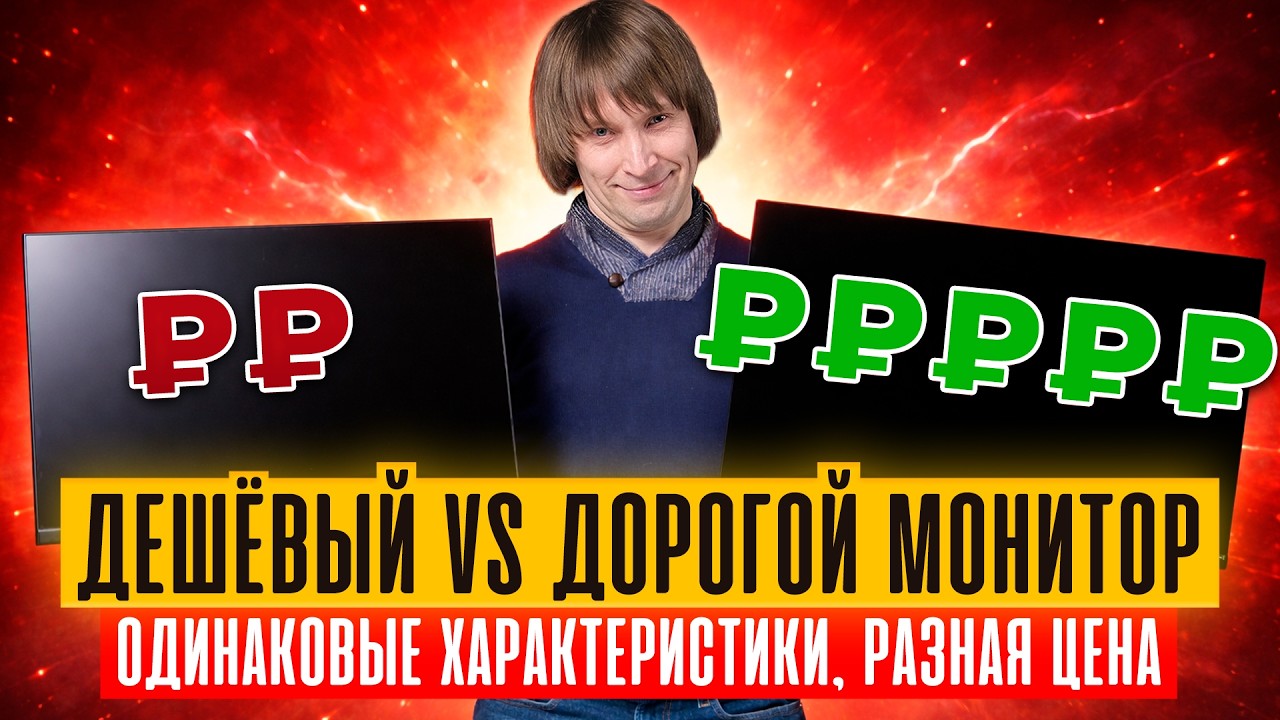 Дешёвый vs Дорогой Монитор - одинаковые характеристики, разная цена
