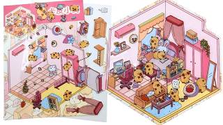 🎀 Paper DIY 🎀 DIY 3D Capybara Quiet Book | Cozy Bedroom Dress-Up Sticker Book for Kids 🐹#papercraft