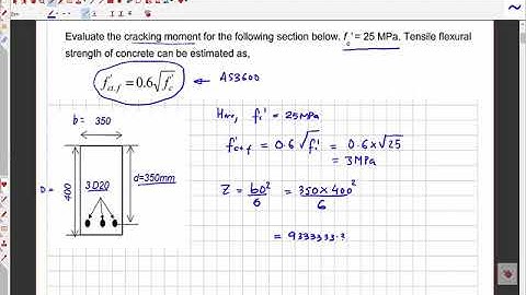 Example 1: Finding Cracking Moment of a given RC beam