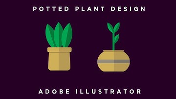 Flat Design Potted Plant in Adobe Illustrator Tutorial