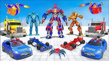 Bus Robot Wars Transformation Game 2022: Truck Robot Transport - Android iOS Gameplay