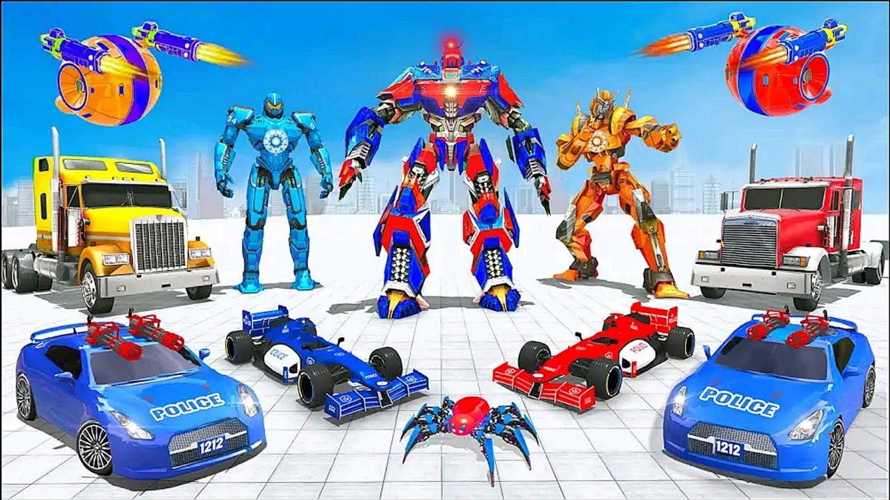 Bus Robot Wars Transformation Game 2022: Truck Robot Transport - Android iOS Gameplay
