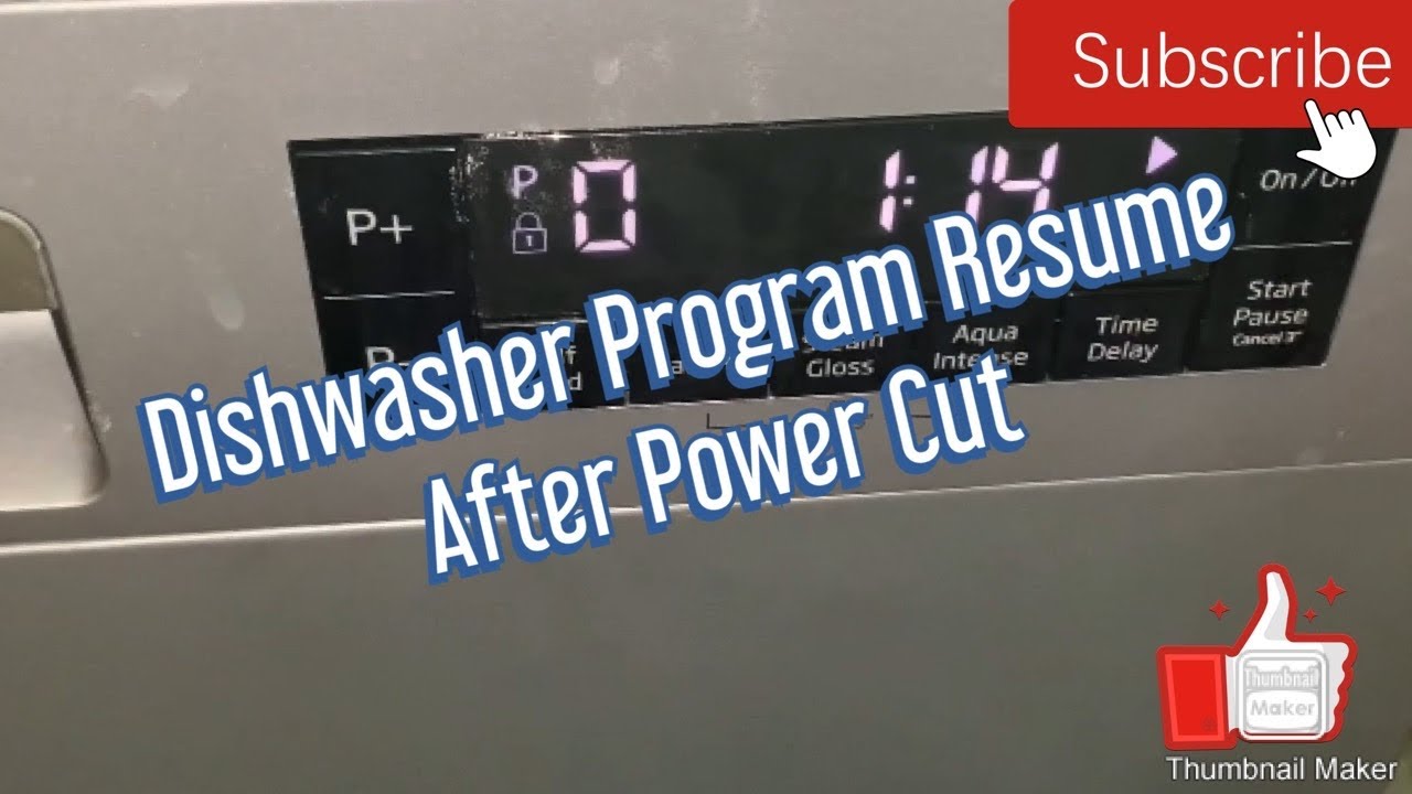 Voltas Beko DF14S2 How Dishwasher Resumes Program After Power Cut