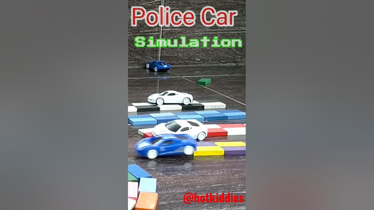 Police car race simulation kiddies play non remote controller car
