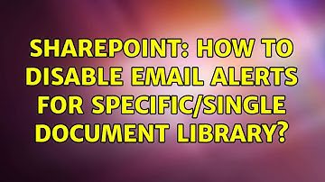 Sharepoint: How to disable email alerts for specific/single document library?