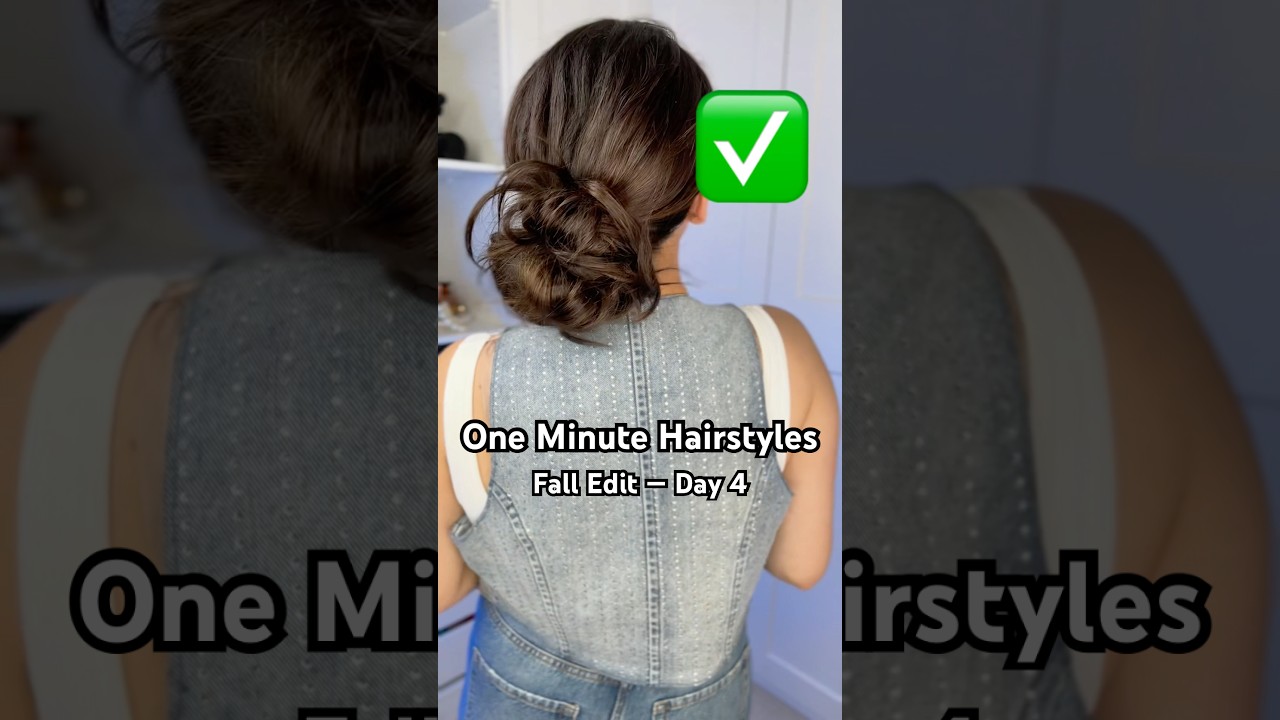 Cute & easy low messy bun tutorial? #easyhairstyles #hairtutorial #hairbun #shorts