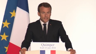 Macron en Bretagne. Son discours de Quimper en direct