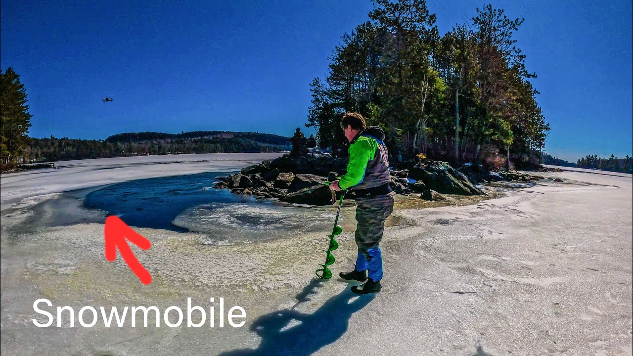 🇨🇦 She didn’t think this would work!! Sled crashed in Haliburton Lake, owner crawled in the dark!