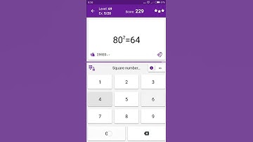 Math Tricks - Training mode - square numbers between 80 and 89 - level 069 (Number Keyboard)
