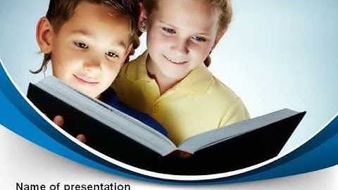 Reading Book in Early Childhood PowerPoint Template by PoweredTemplate.com