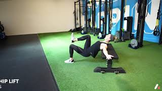 1.5 Single Leg Shoulders Elevated Hip Lift