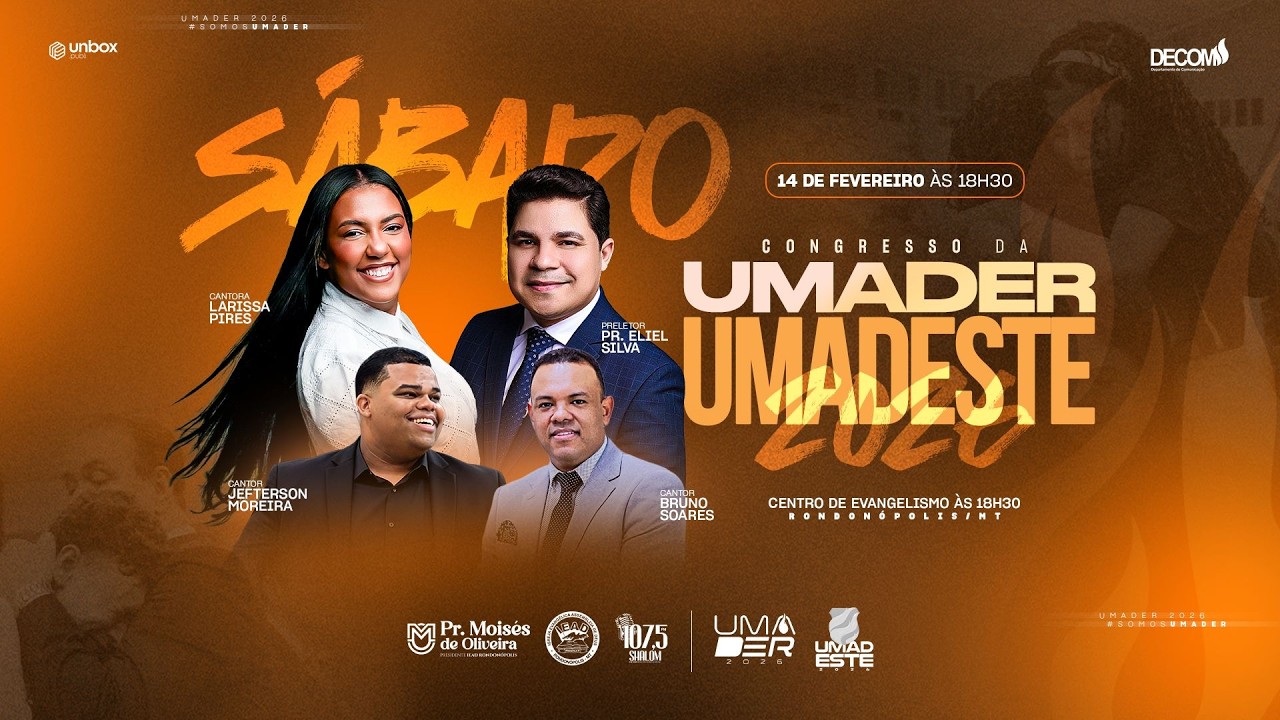 CONGRESSO UMADER & UMADESTE 2K26 - AO VIVO - 14/02/2026 - DECOM LIVE - IEAD - RONDONÓPOLIS-MT