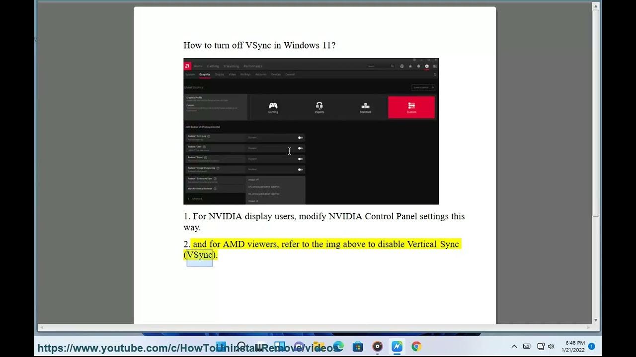 Disable vsync in windows 11 10 2023 updated youtube