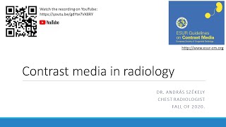 I. Radiology lecture - Contrast media