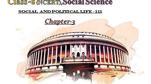 Class 8-Social Science( Civics) Chapter -3, Why do we need a Parliament??