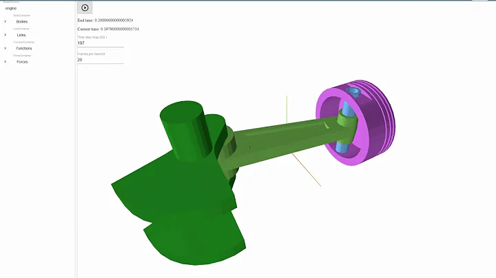 Multibody Web UI - full workflow multibody model simulation in cloud