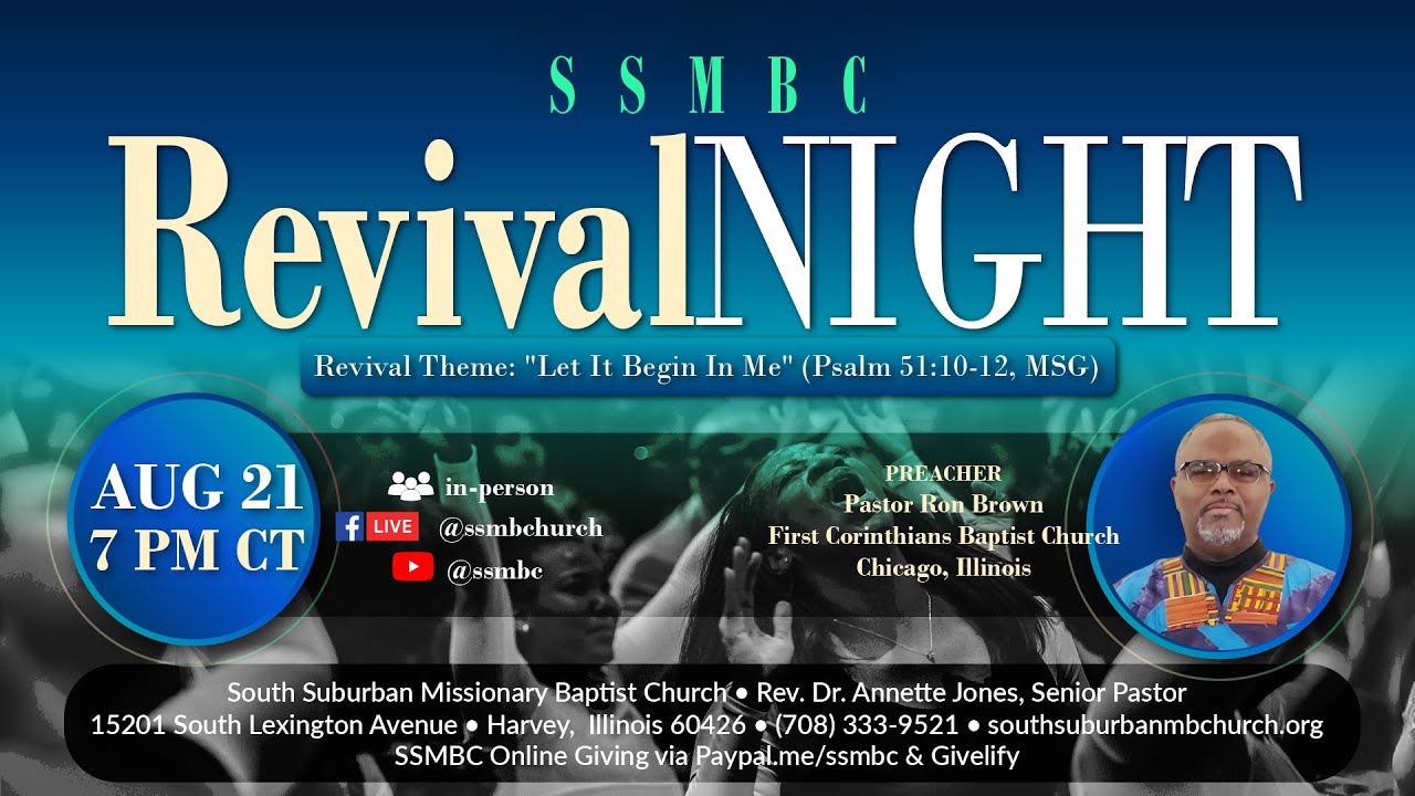 SSMBC Evening Worship Live 8-21-25 [Revival Night]