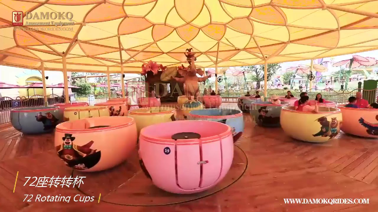 18 cups 72 seats tea cup rides for sale YouTube