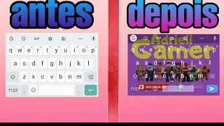 Como personalizar teclado do celular com sua foto.