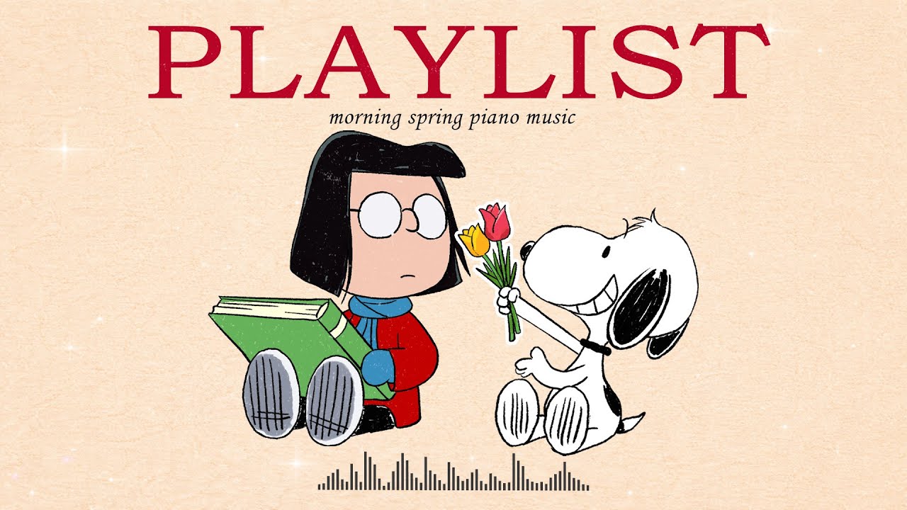 [Playlist] 스누피 봄 아침 포커스 🌸 Spring Jazz Playlist 🌞 Snoopy Piano Jazz BGM for Peaceful Morning 🎹☕