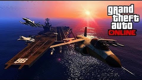 Stealing a Jet from Aircraft Carrier in GTA 5 - Stealing Hydra - Stealing an Aircraft in GTA 5.