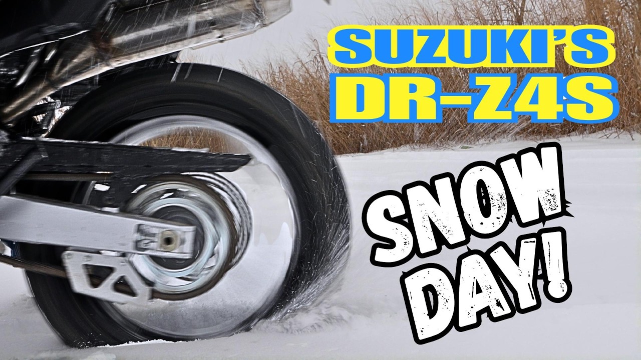 Езда на Suzuki DRZ4S по снегу | Тихое зимнее приключение на внедорожнике