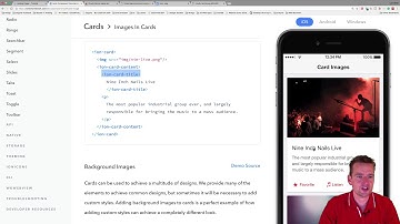 Ionic Mobile Apps | S1P27 | Styling a bit using a Ionic Component called ion-card