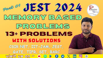 JEST 2024 Physics Memory Based Problems with Solution Part 01@physicsgalaxy1537