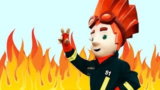 Фиксики - пожарные: пожарный катер, спасательный круг, тушение пожара!