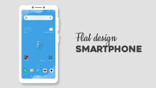 Flat Design Smartphone in Pixellab  — Pixellab Tutorial