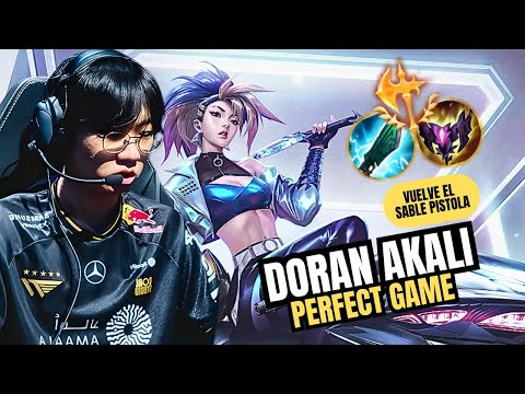 DORAN IN GOD MODE WITH AKALI STAMPS ZEUS IN TOP 😱 - T1 vs HLF
