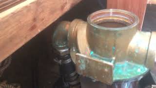 Sea water strainer plumbed backwards