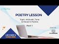Poetry lesson topic attitude tone  mood in poems