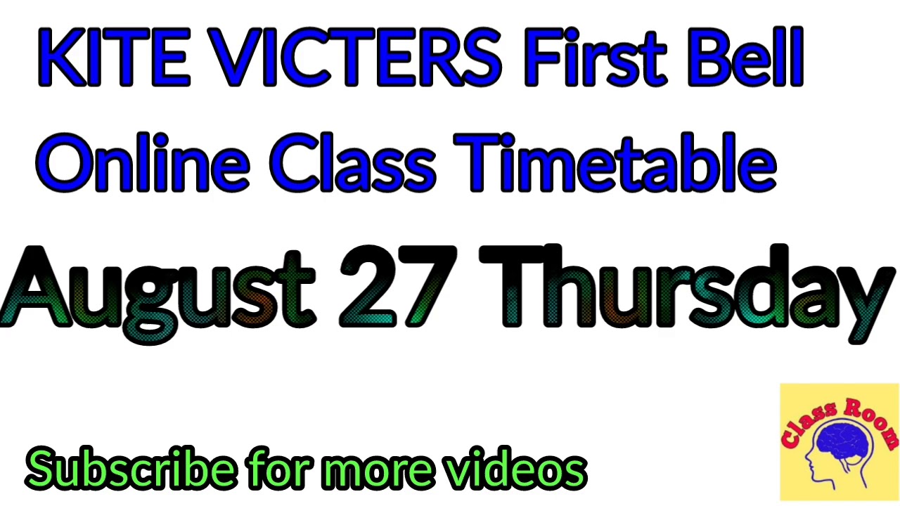 August 27 Thursday First Bell Online Class Time table|| Tomorrow's Time table