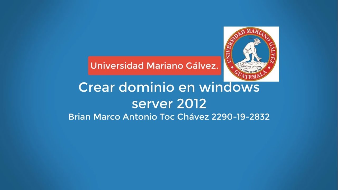 Crear Dominio de Red en Windows Server 2016 - YouTube