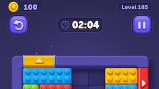 Block Out Color Sort Puzzle Level 185-186-187 Walkthrough Gameplay Android,iOS  screenshot 4
