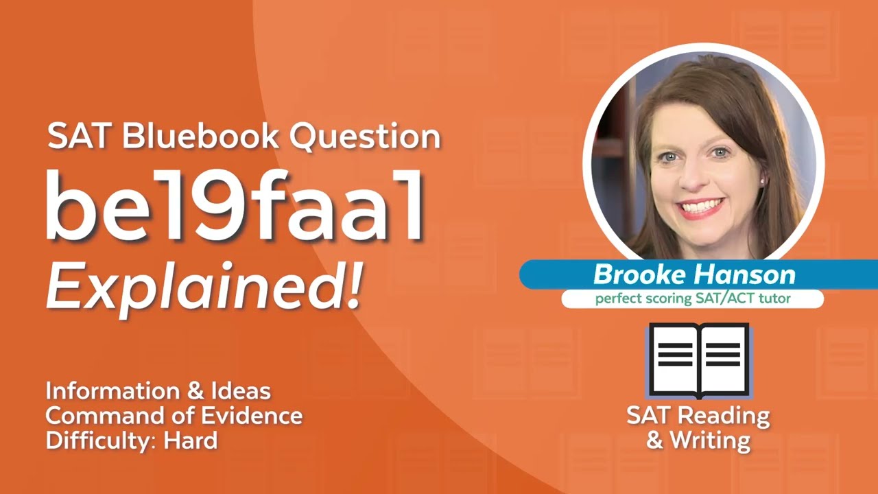 satページ SAT Bluebook Question be19faa1 Explained! - YouTube
