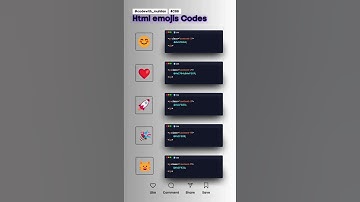 HTML Emojis Codes #codewith_muhilan #css #coding