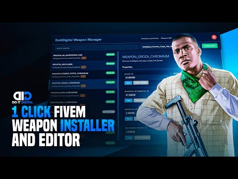 FiveM Weapon Manager  Installer & Meta Editor | Auto Scanner, ESX/QB/ox | Install & Edit Any Weapon
