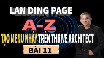 Thiết kế Menu landing page Thrive Theme 2021