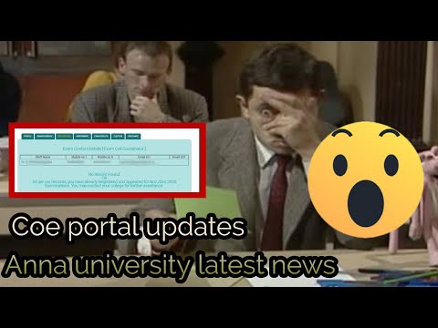 Coe portal updates || Anna university latest news || check your details