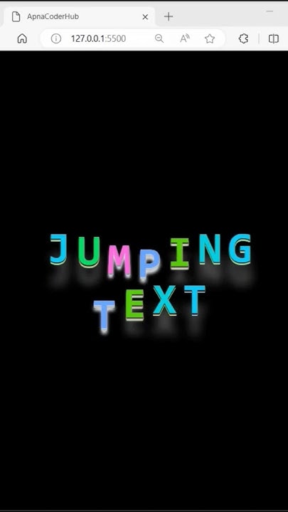 Jumping text using html and Css #shorts - YouTube